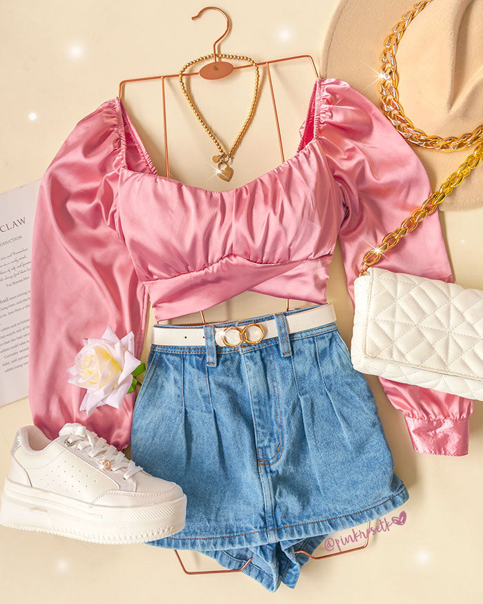 Outfit Blusas De Moda En Satin Vestir Blusa Saten Mujer Camisa