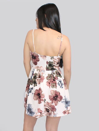 Vestido corto de flores