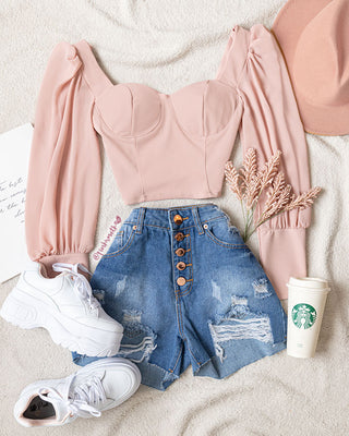 SHORT DE JEAN Y DESGASTES