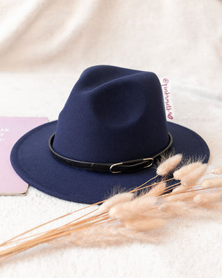 SOMBRERO FEDORA AZUL