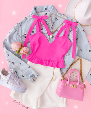 Blusa de amarrar en hombros  boleritos