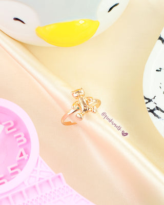 Anillo de osito dorado