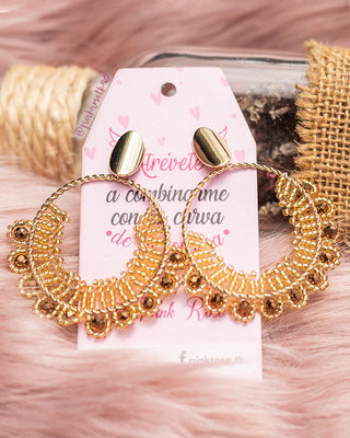 Aretes aro morado