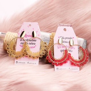 Aretes aro morado