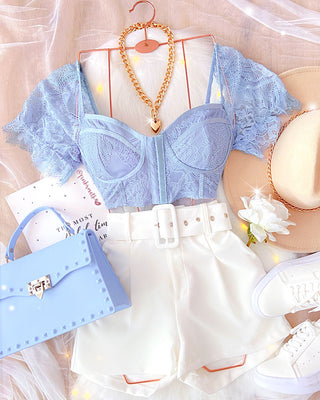 BLUSITA AZUL TIPO CORSET