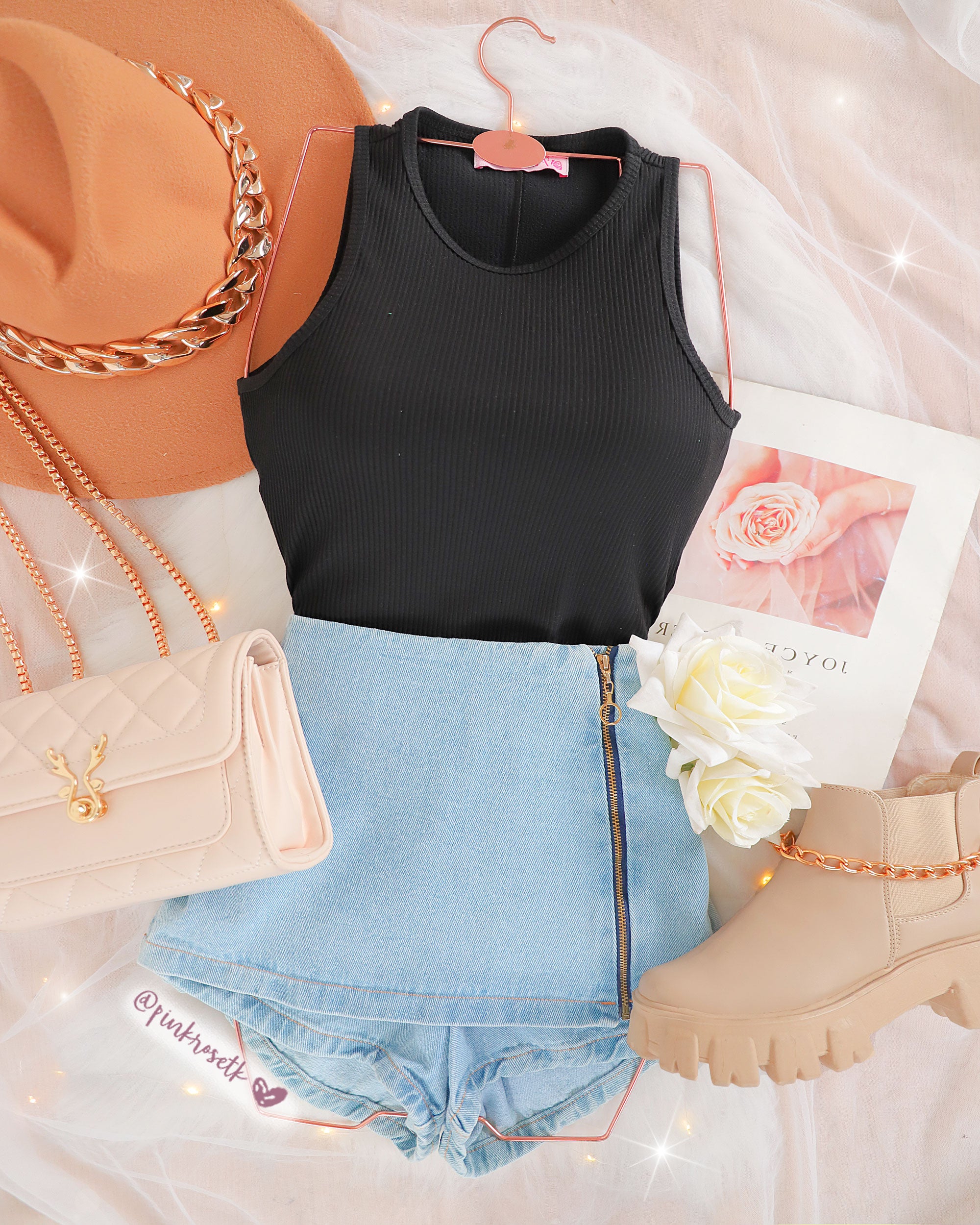 Blusa sencilla de rib sin mangas almacen de ropa para dama bogota