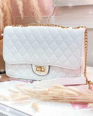 BOLSO BLANCO EN ROMBOS