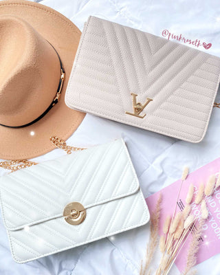BOLSO NUDE CADENA DORADA