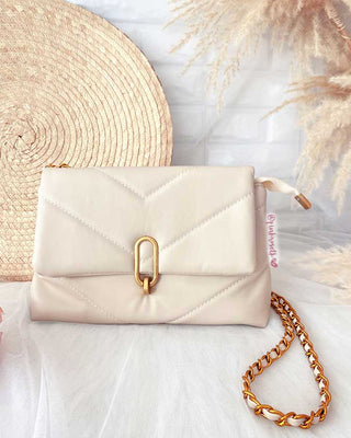 BOLSO BEIGE CADENA