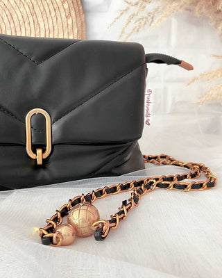 BOLSO NEGRO TIRAS EN CADENA