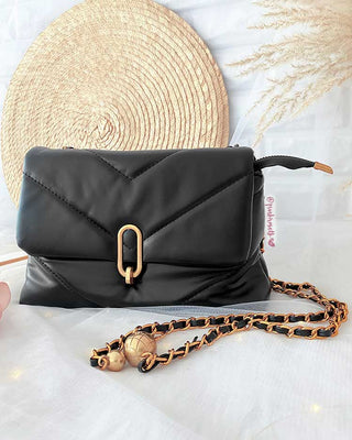 BOLSO NEGRO TIRAS EN CADENA