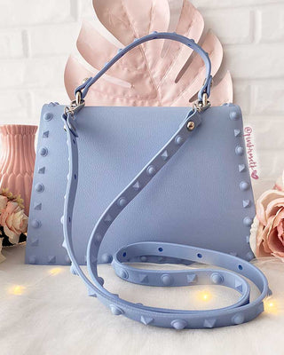 CARTERA AZUL HEBILLA PLATEADA