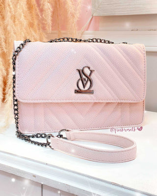 BOLSO PALO DE ROSA CON CADENA