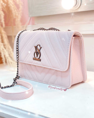 BOLSO PALO DE ROSA CON CADENA