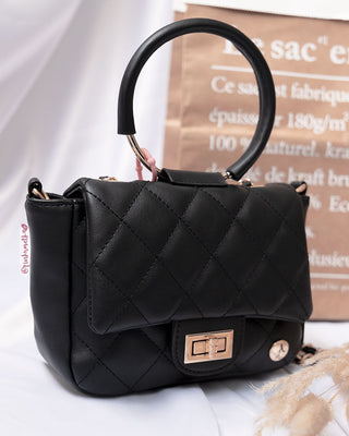 BOLSO ROMBOS NEGROS