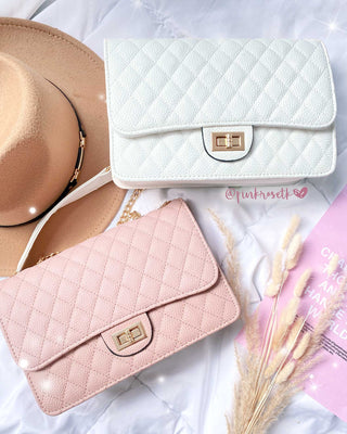BOLSO BLANCO EN ROMBOS