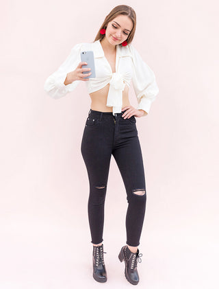 Blusa manga larga