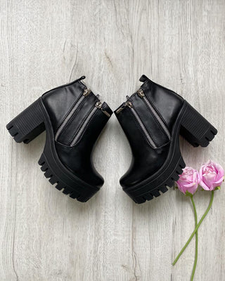 BOTINES DE DOS CREMALLERAS
