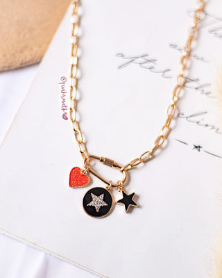 COLLAR ESTRELLITAS Y CORAZON