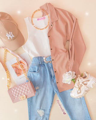Camisa remaches oversize