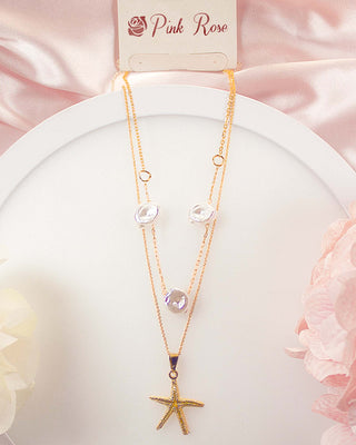COLLAR DOBLE DE ESTRELLITAS Y PERLAS