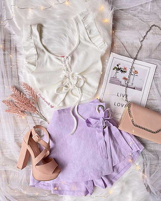 BLUSA BLANCA RECOGIDA