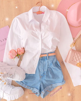 CAMISA BLANCA MANGA LARGA