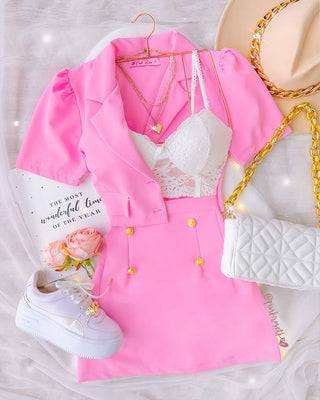 SET BLUSA MANGA CORTA Y FALDA