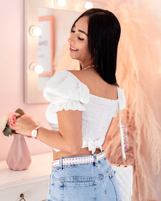 Crop top cruzado