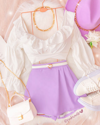Falda Short de tapita y prenses