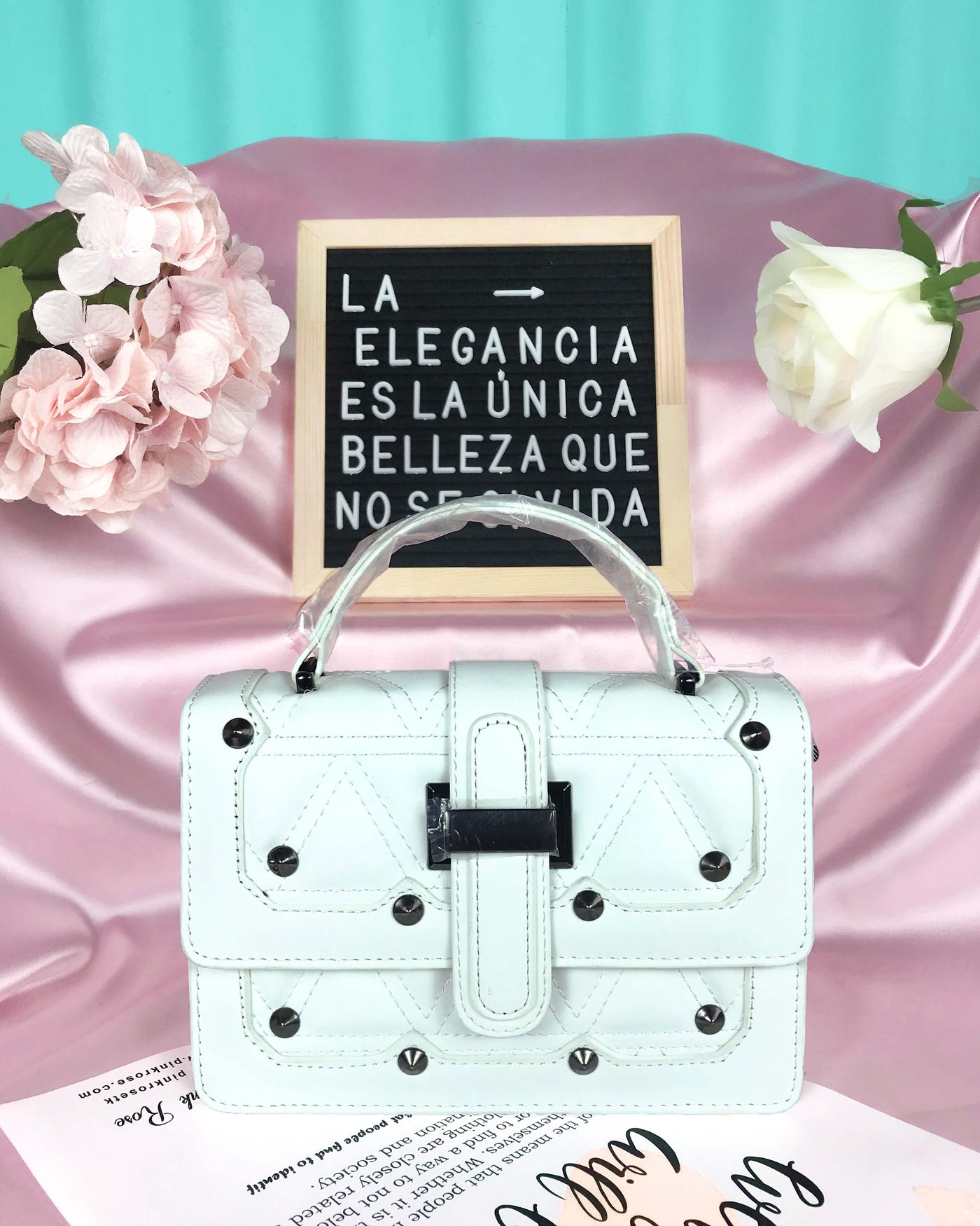 BOLSO DE TACHES BLANCO