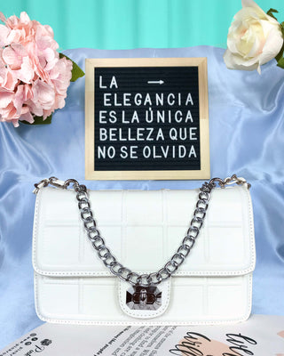 BOLSO DE CADENA PLATEADA