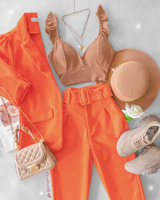 Blazer naranja manga recogida