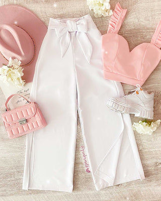 PANTALÓN BLANCO DE LAZO Y ABERTURA