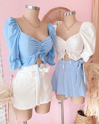 BLUSA MANGA 3/4 CON RECOGIDO
