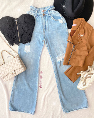 Crop top de encaje y cremallera