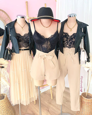 Pantalón de elástico y lazo CAMEL