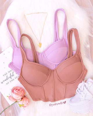 Crop top de copas LILA