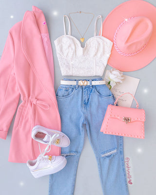 CROP TOP DE TIRAS Y ENCAJE