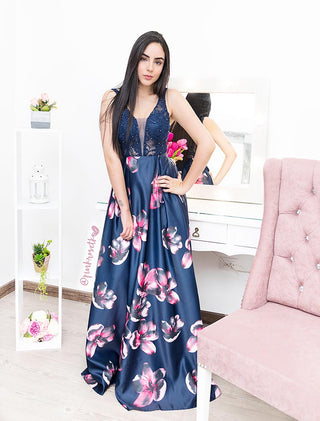 VESTIDO  LARGO ESTAMPADO