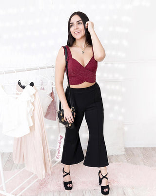 Pantalon culotte bota elefante