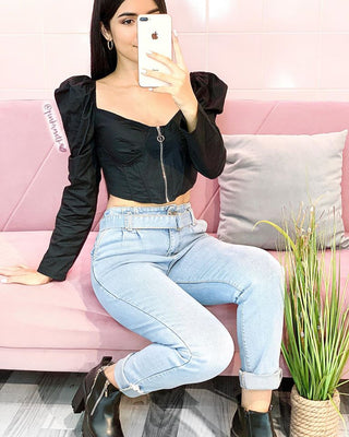 BLUSA MANGA PUFF DE COPAS