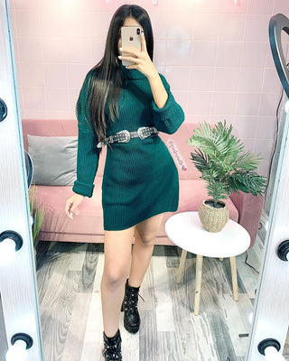 VESTIDO TEJIDO CUELLO TORTUGA