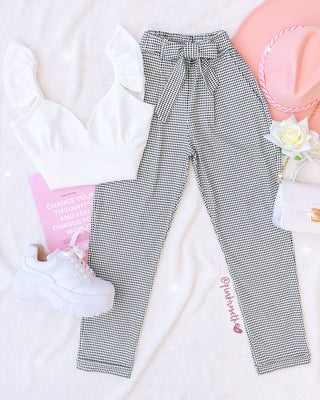 PANTALON DE CUADROS CON LAZO