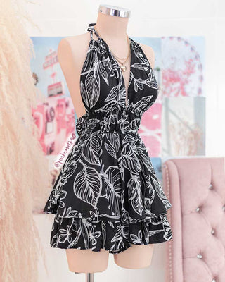 Romper de espalda descubierta negro