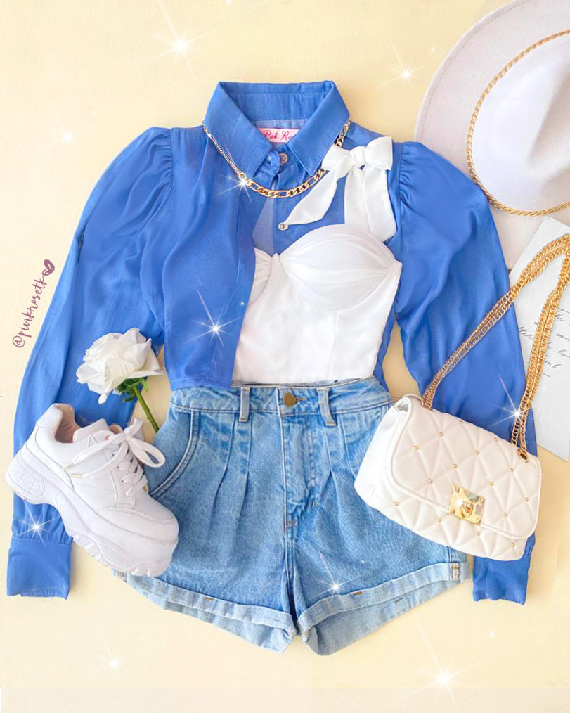 CAMISA MANGA PUFF DE CHAMBRAY