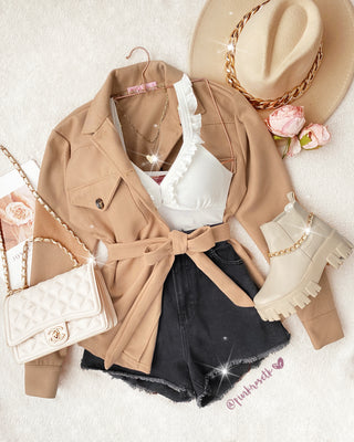 Chaqueta de lazo en paño