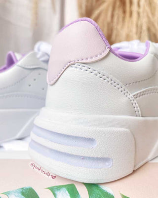 TENIS BLANCO CON LILA