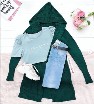 camiseta verde menta