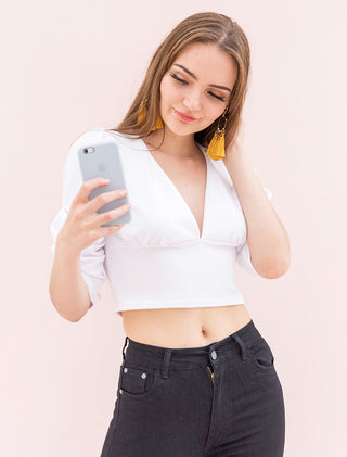 Blusa manga recogida